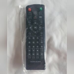 Mediasonic/HomeWorx Black Remote Control For HW130STB Digital Converter Box, New